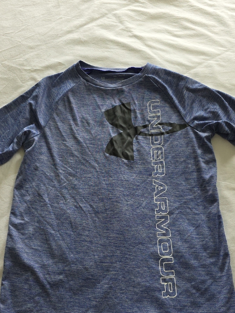 Under Armour Navy Heather Short Sleeve Logo Tee